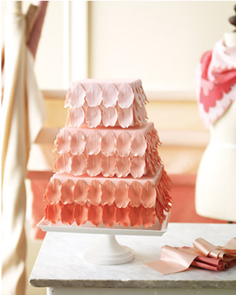 Ombré style wedding cake 