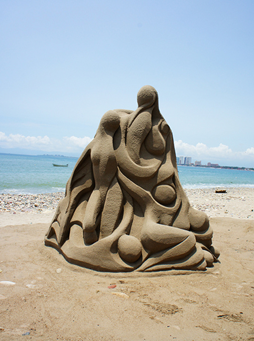 Example of a sand sculpture. 