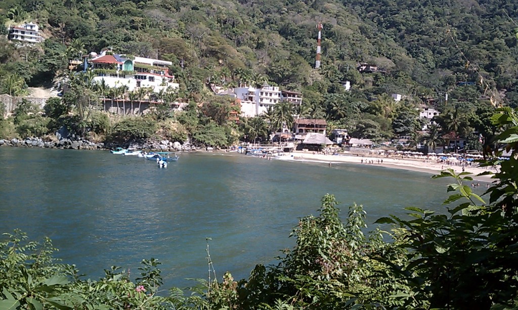 1 Comenzando el viaje. Vista de Boca de Tomatlán.