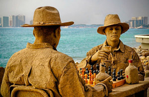 Hombre de arena puerto vallarta