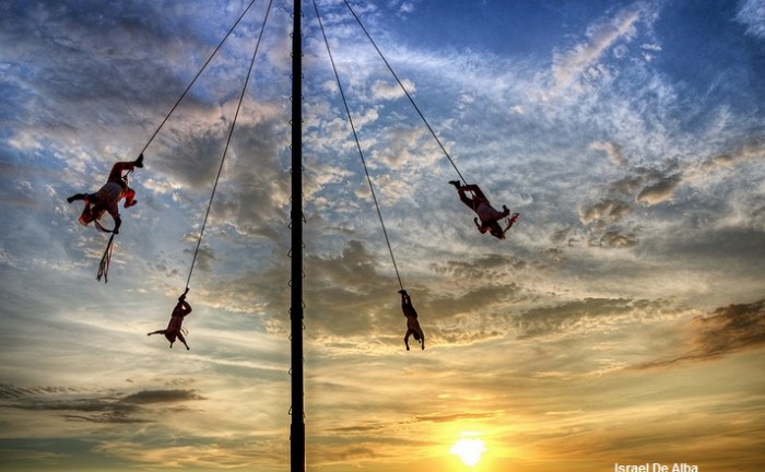 Behold the Puerto Vallarta Flying Men of Papantla on the Malecón