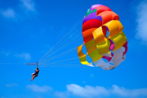 Puerto Vallarta From Sky, Parasailing