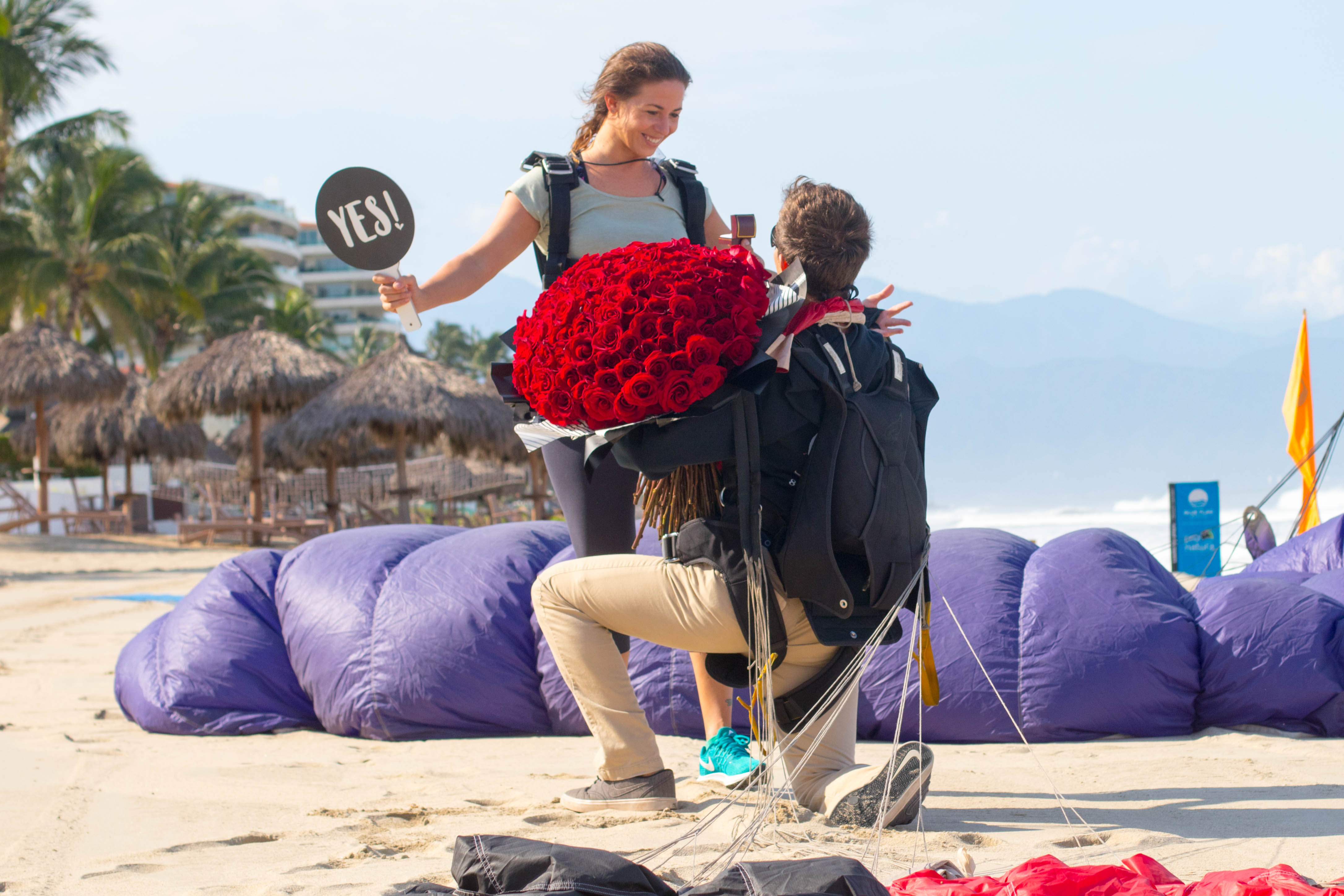 Propuesta Matrimonio en Paracaidas, Grand Velas Riviera Nayarit