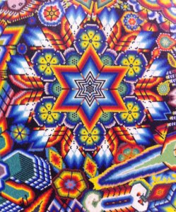 Vibrant colors in Huichol art Puerto Vallarta and Riviera Nayarit