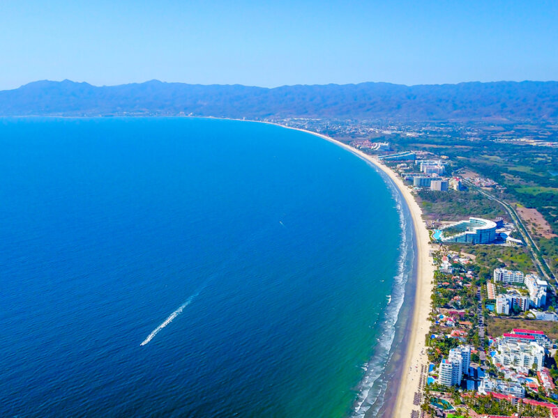 Nuevo Vallarta beach in Riviera Nayarit, Banderas Bay